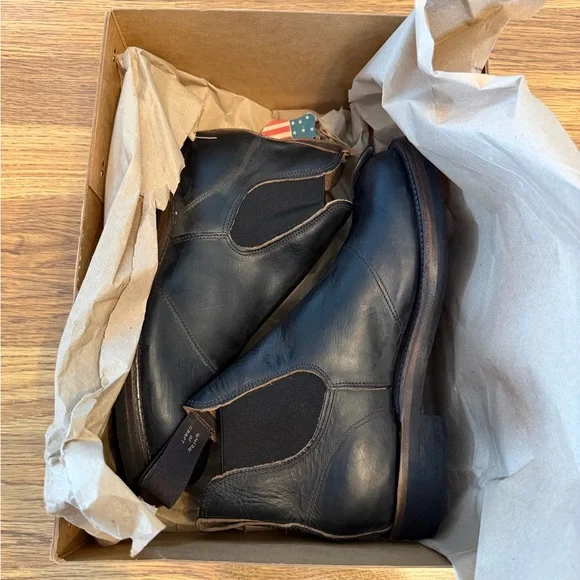 RRL Double RL Leather Congress Chelsea Boots NWT - Picture 2 of 11